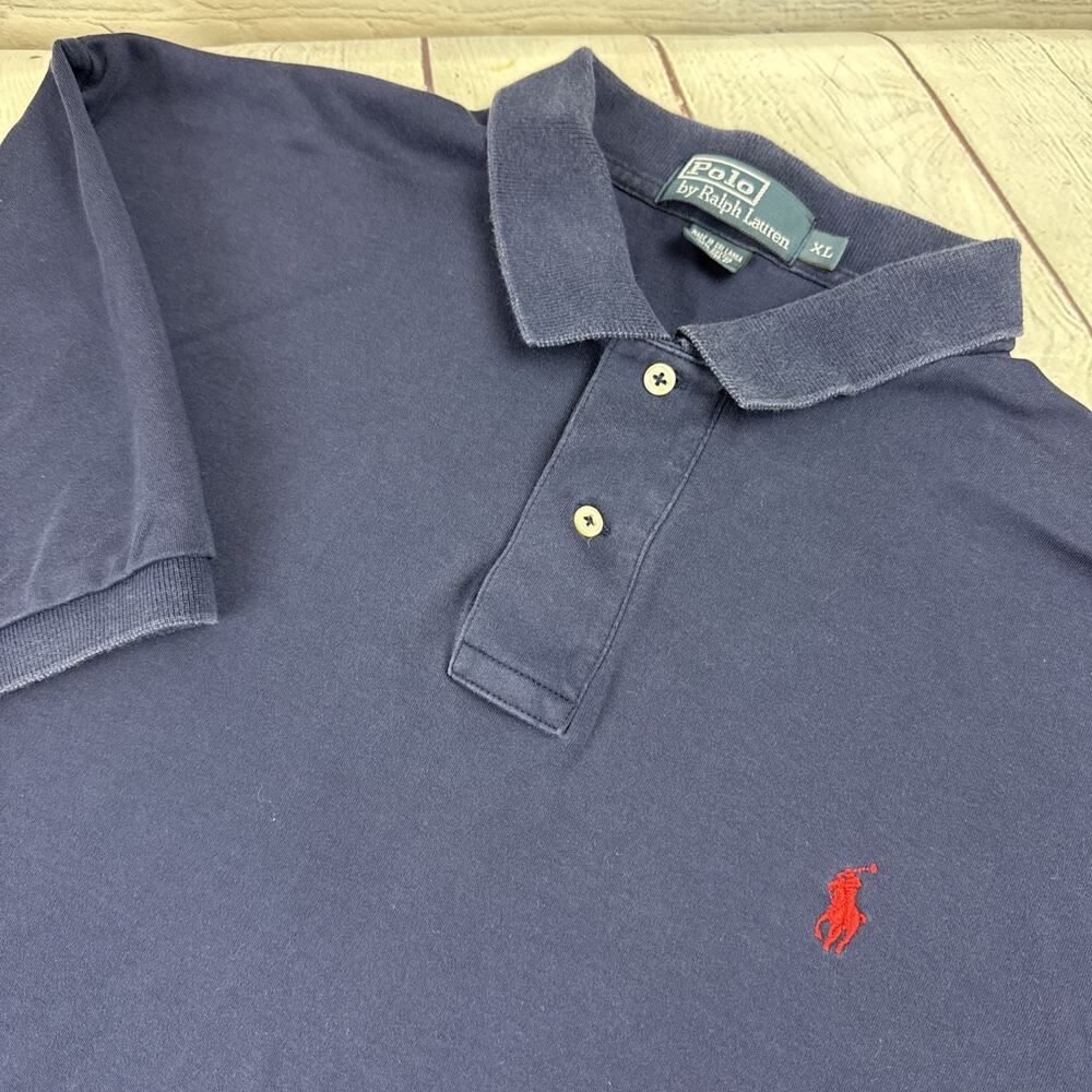 Polo Ralph Lauren Polo Men's Blue Red Pony Cotton X Large
